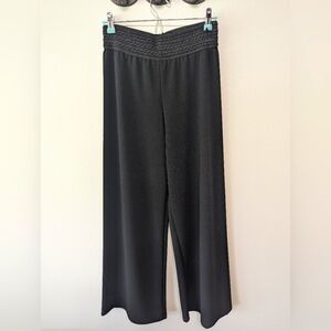 Ashley Blue black wide leg pants size small